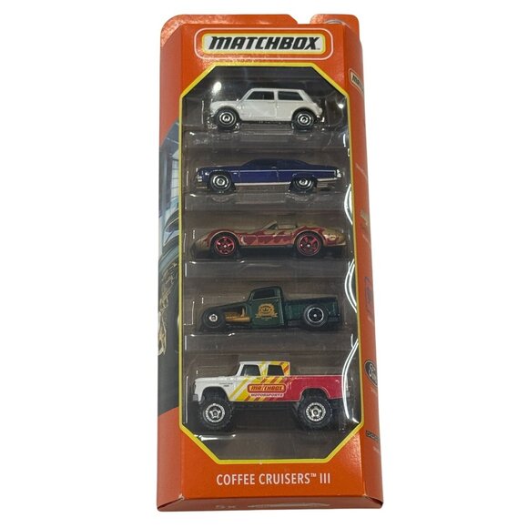 Matchbox Coffee Cruisers III 5-Pack Mini Cooper Caprice Corvette Ford Dodge - Picture 1 of 4